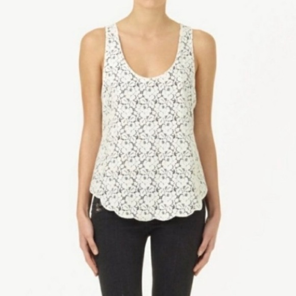 Aritzia Talula Betty Lace Tank Top Black / Grey size Small - Picture 2 of 15